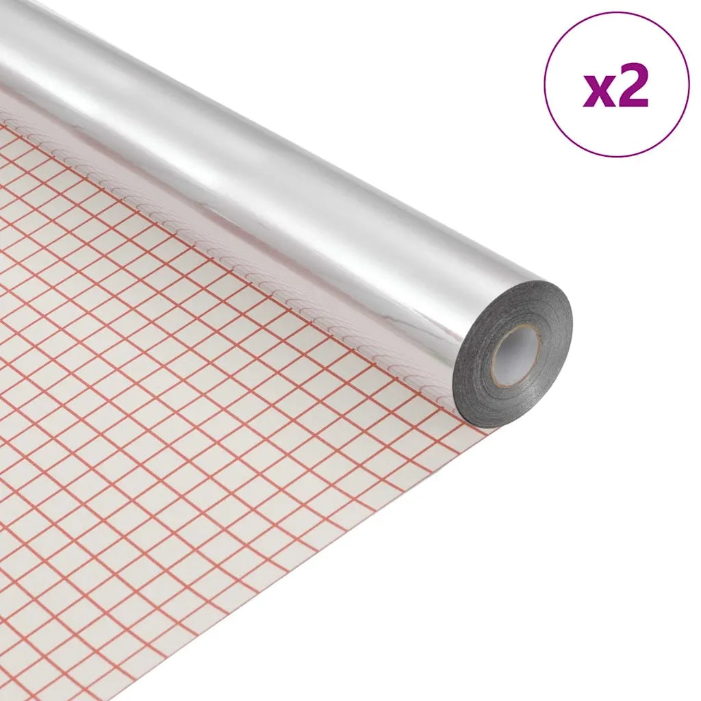 Film Specchio Autoadesivo 90 x 200 cm 2 pcs Argento PET 3394637