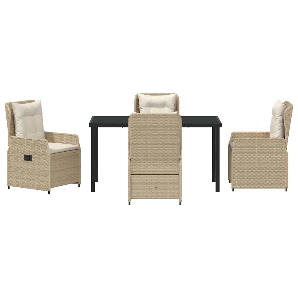 Set da Pranzo per Giardino 5 pcs Beige e Grigio Chiaro 3380969