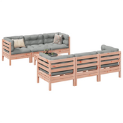 Set Divani Giardino 7 pz Cuscini Legno Massello Abete Douglas 3299306