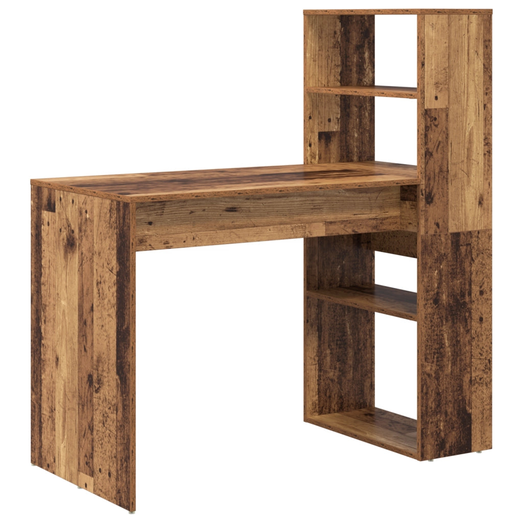 Scrivania con Archiviazione Legno Vecchio 113x54x120 cm Legno Ingegnerizzato