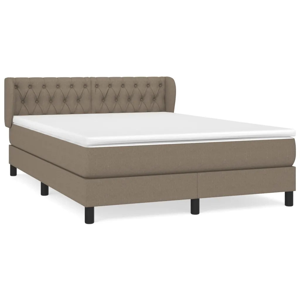 Giroletto a Molle con Materasso Tortora 140x190 cm in Tessuto 3126481