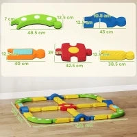 Struttura di Equilibrio per Bambini, interattivo e antiscivolo, in Plastica, Multicolore