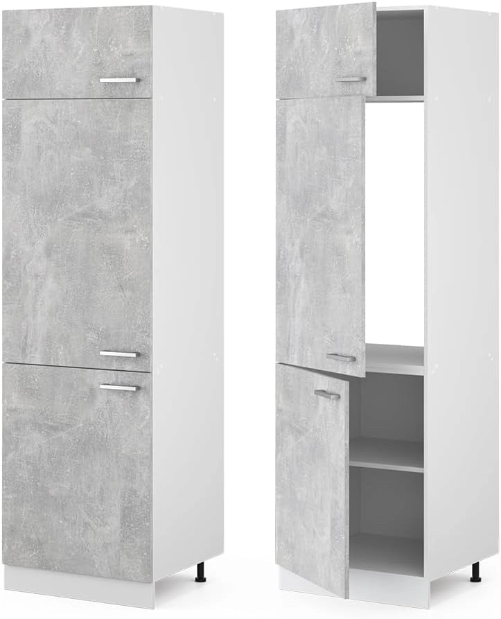 Armadio frigorifero R-Line, Calcestruzzo, 60 cm, per la libera combinazione all'interno di sistemi cucina modulari
