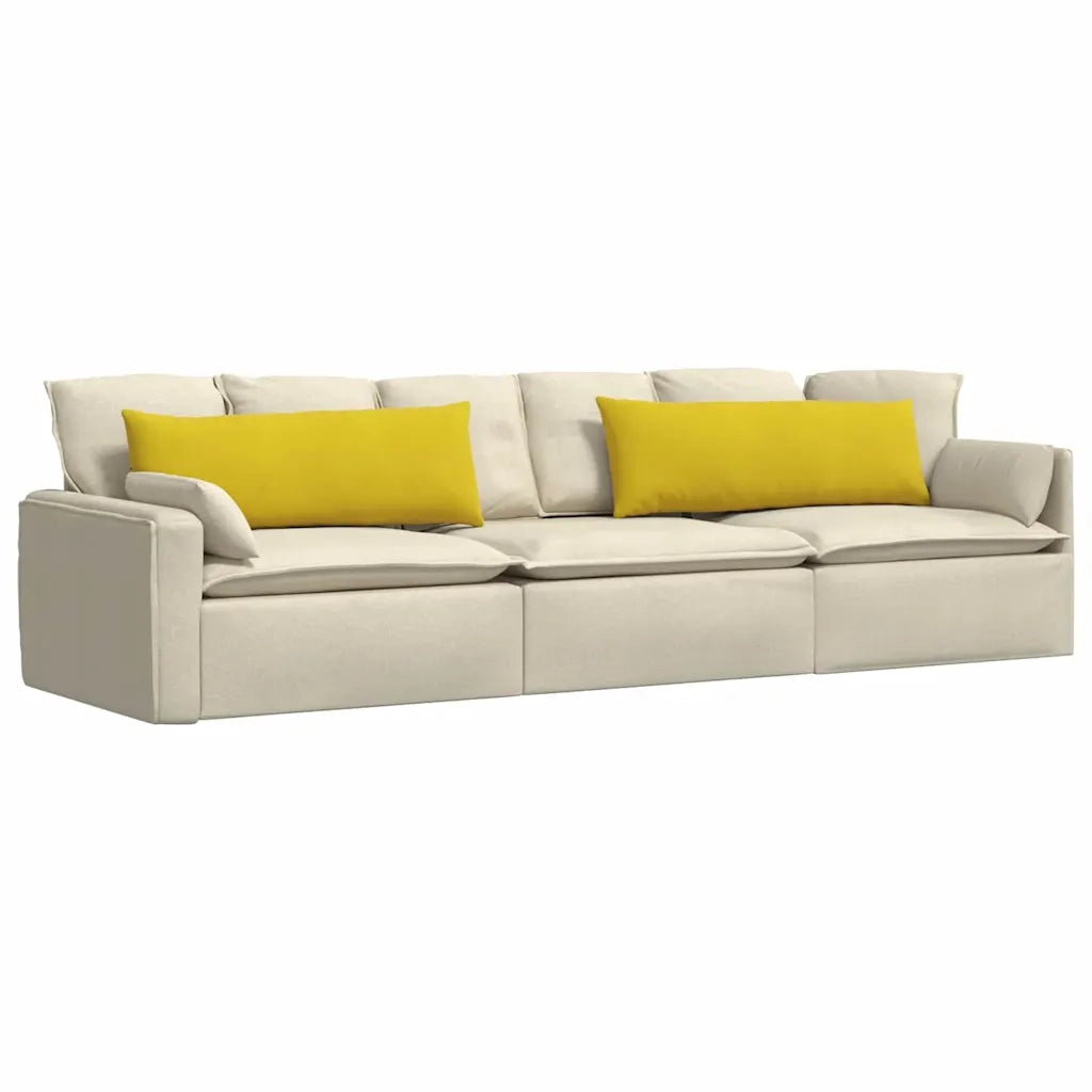 Cuscini da Divano 2 pcs Giallo 120 x 40 cm Tessuto in Cords