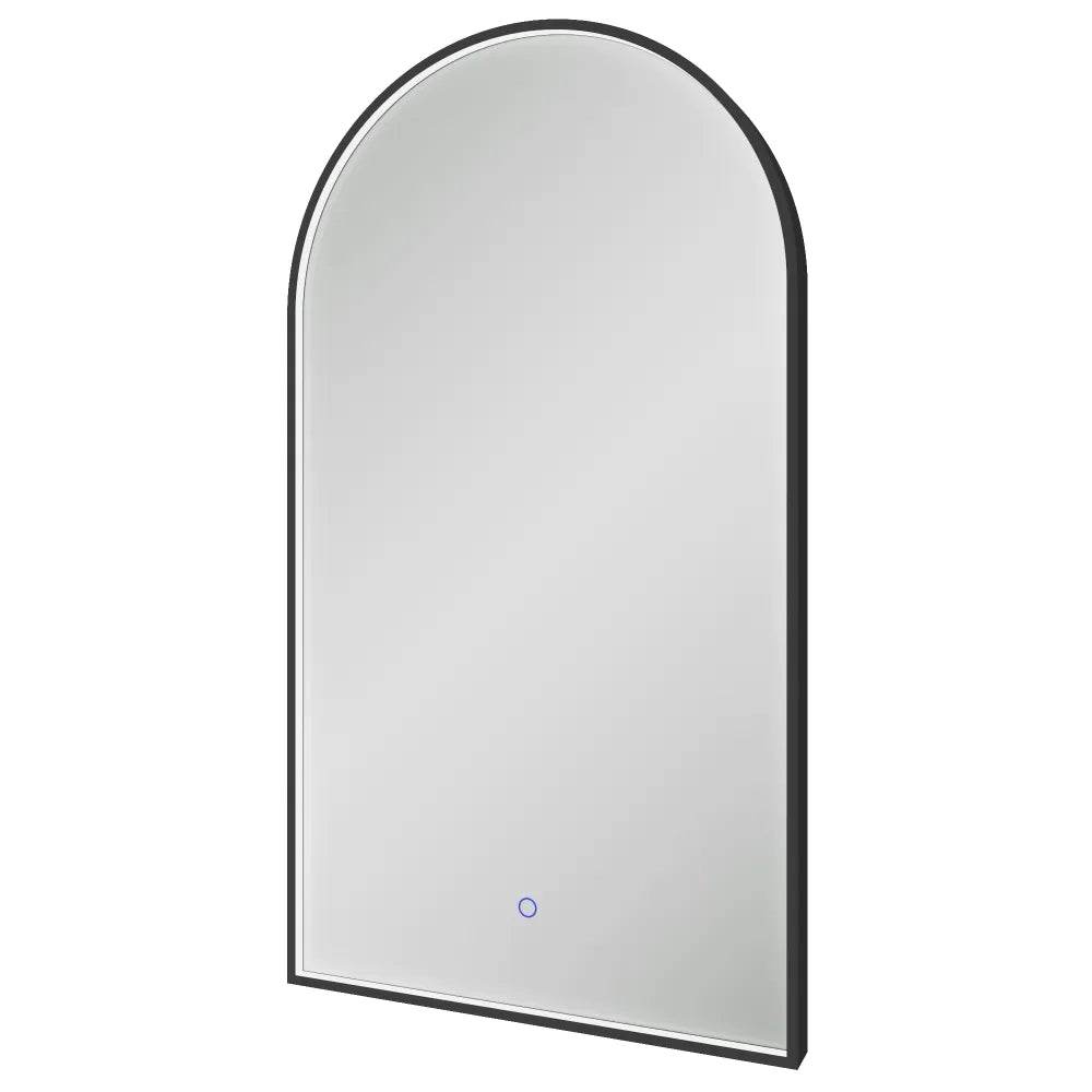 Specchio led retroilluminato 45x80cm con cornice nero opaco luce calda, neutra, fredda e anti-appannamento | Tarf
