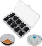 Set di Perle Lava 300 pezzi - 4mm/6mm/8mm/10mm - Scatola di Conservazione in Plastica - Linee di Perle - Perle di Corallo Naturale - Facile da Conservare