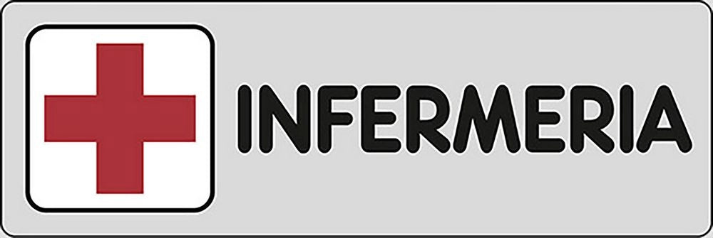 Adesivo Infermeria luoghi pubblici scuole 15CMx5CM