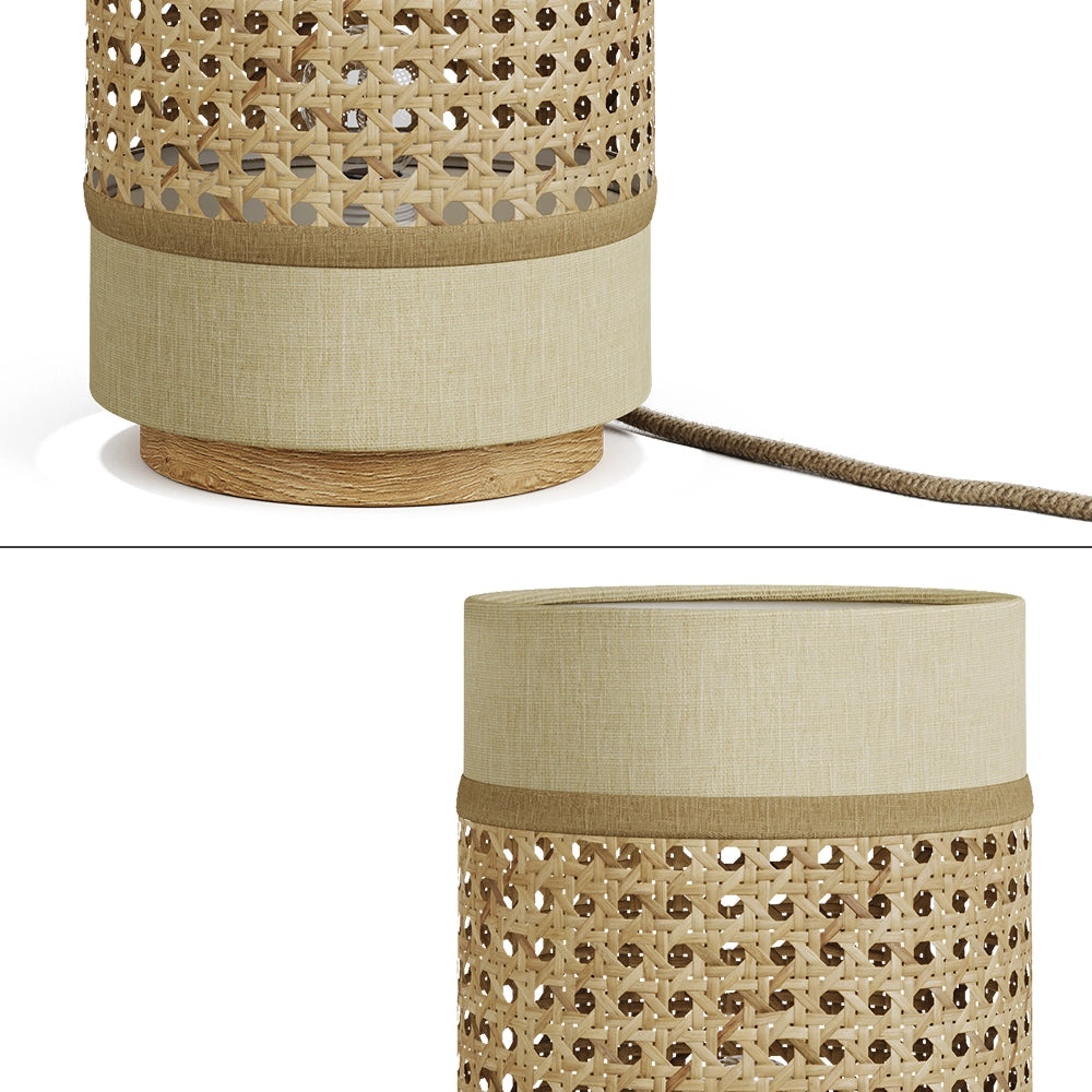 Vicco Lampada da tavolo Rattan/crema 17.5 x 26.5 cm