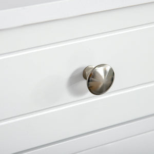 Mobile da Bagno 2 Ante con Cassetti 60x30x75 cm in Legno Bianco