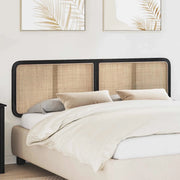 Testiera con testiera Nero 180 x 55 x 3 cm Rattan 42011572