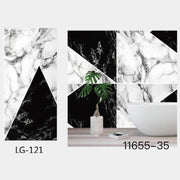 Trade Shop - Pannello Adesivo Effetto Marmo Bianco Nero Pareti Paraschizzi 300 X 60 Cm Stanza -