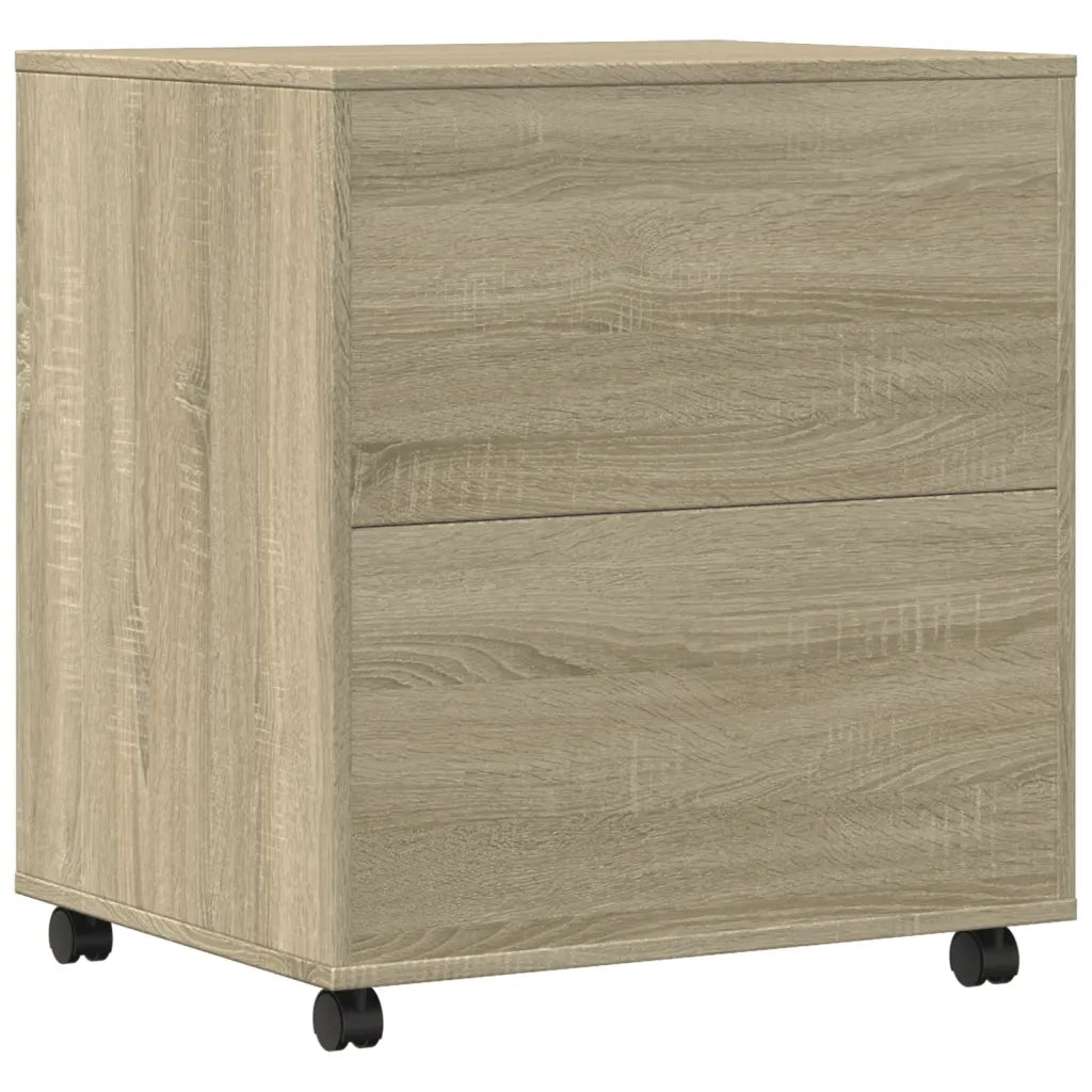 Supporto per Stampante con Ruote Rovere Sonoma 60x50x67 cm