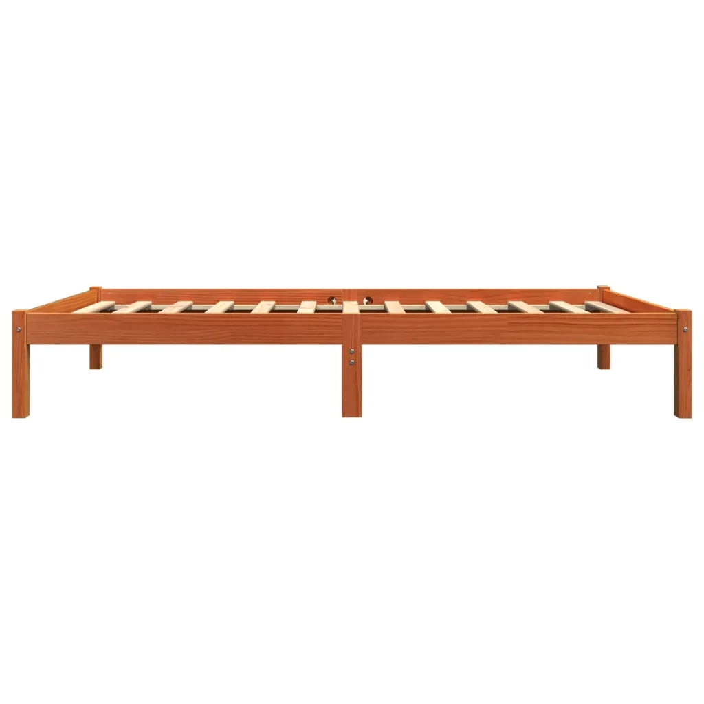 Giroletto senza Materasso Marrone Cera 100x200 cm Legno di Pino