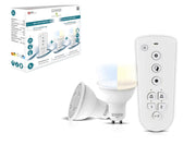 Set di 2 lampadine a LED (GU10) 1 telecomando illuminazione regolabile dimmerabile Smart Home da luce Calda a Fredda 2700 - 6500K