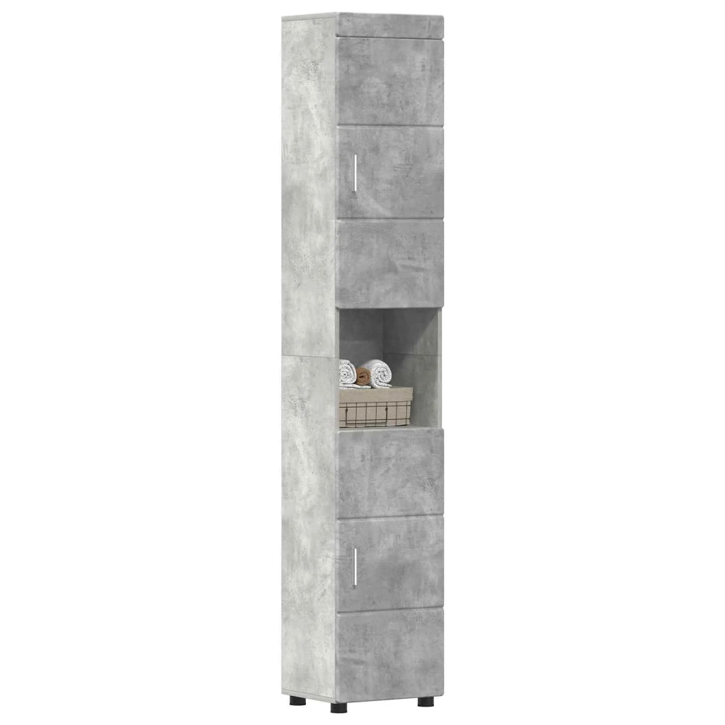 Set di Armadi da Bagno TULUM Grigio cemento 37 x 31,5 x 203 cm 880354