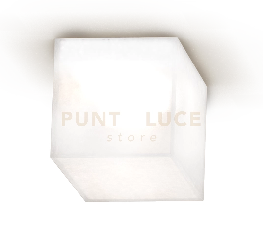 DOMINO-11 Applique cubo da parete o soffitto bianco 3 luci attacco G9 lampadine incluse