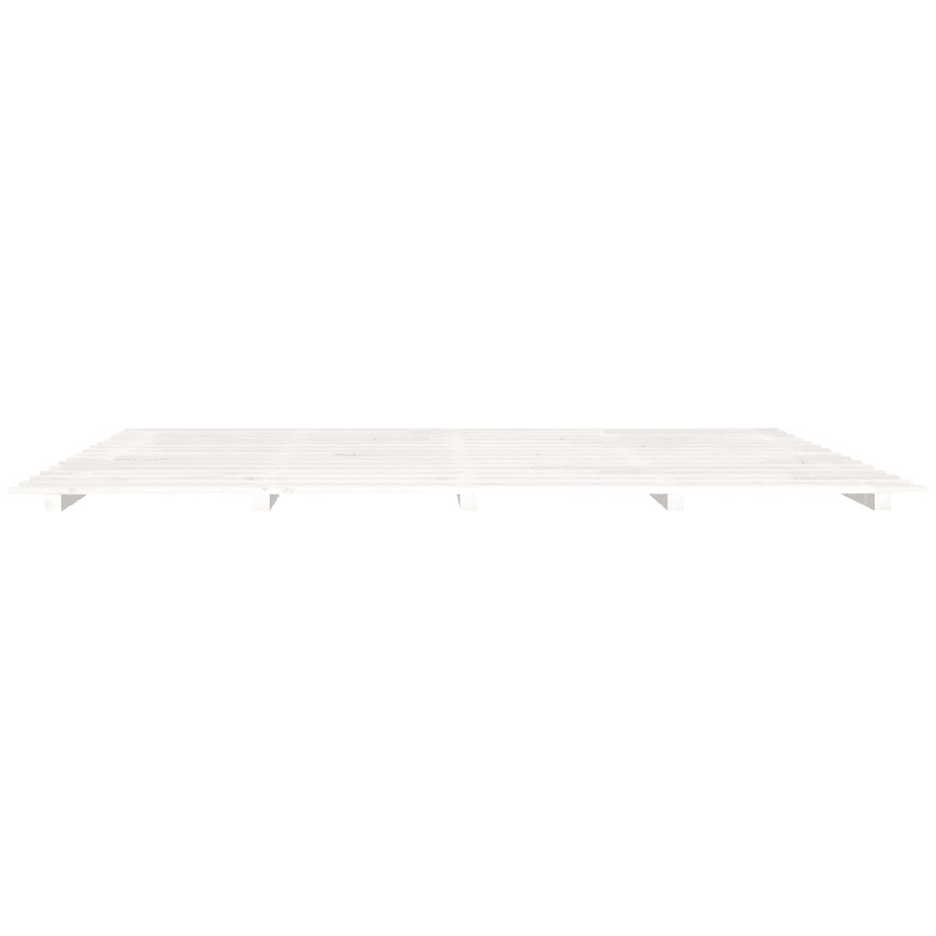 Giroletto senza Materasso Bianco 160x200 cm Legno Massello Pino 824579