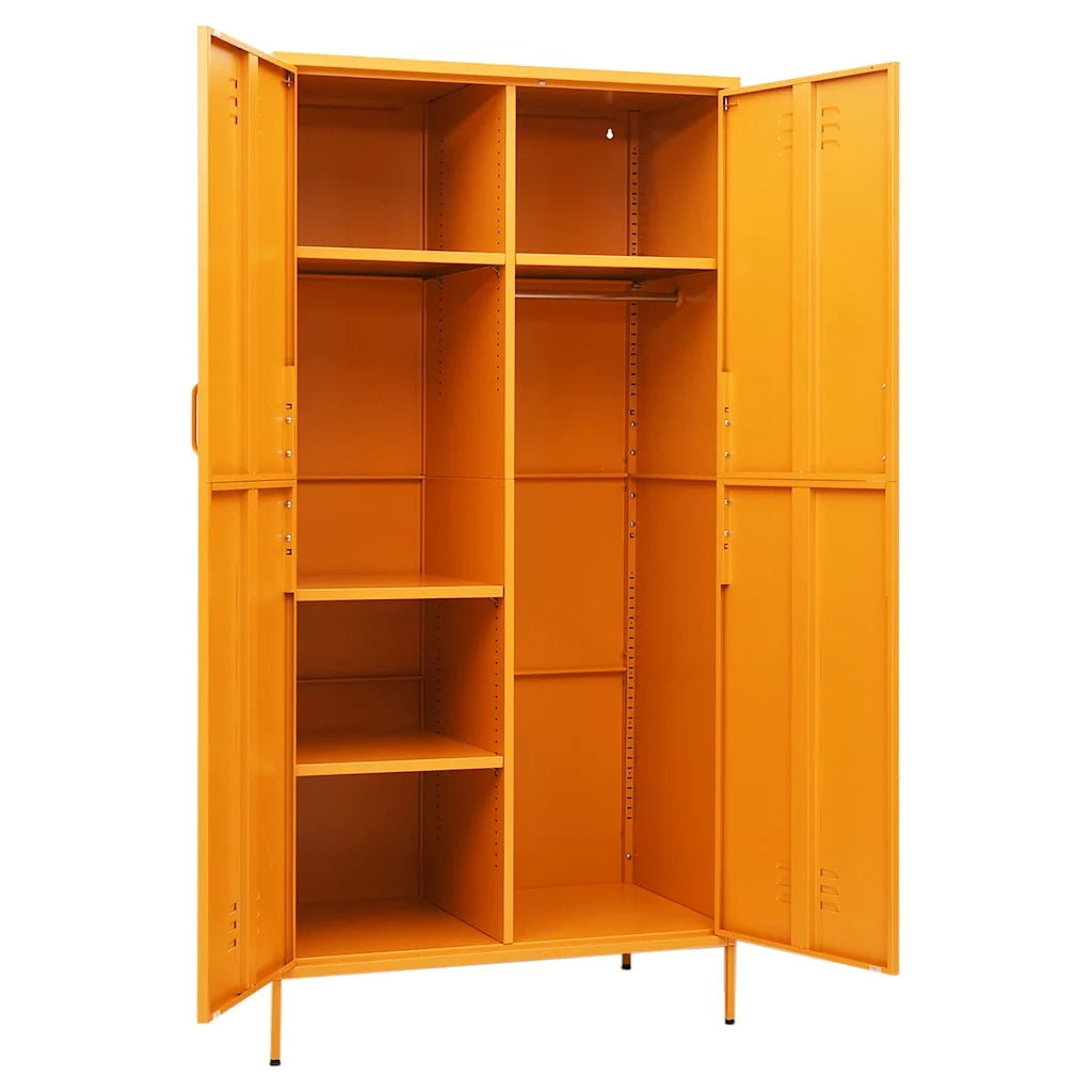 Armadio Giallo Senape 90x50x180 cm in Acciaio 336245