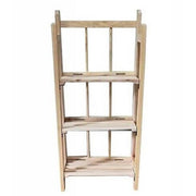 Trade Shop - Mobile Scaffale In Legno 3 Ripiani Porta Piante Oggetti Mensole Arredamento -
