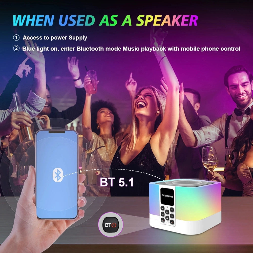 Trade Shop - Tv Box 8k Ultra Hd Altoparlante Bluetooth Android 15 Wifi 6 Illuminazione Rgb Tv6 Mate -