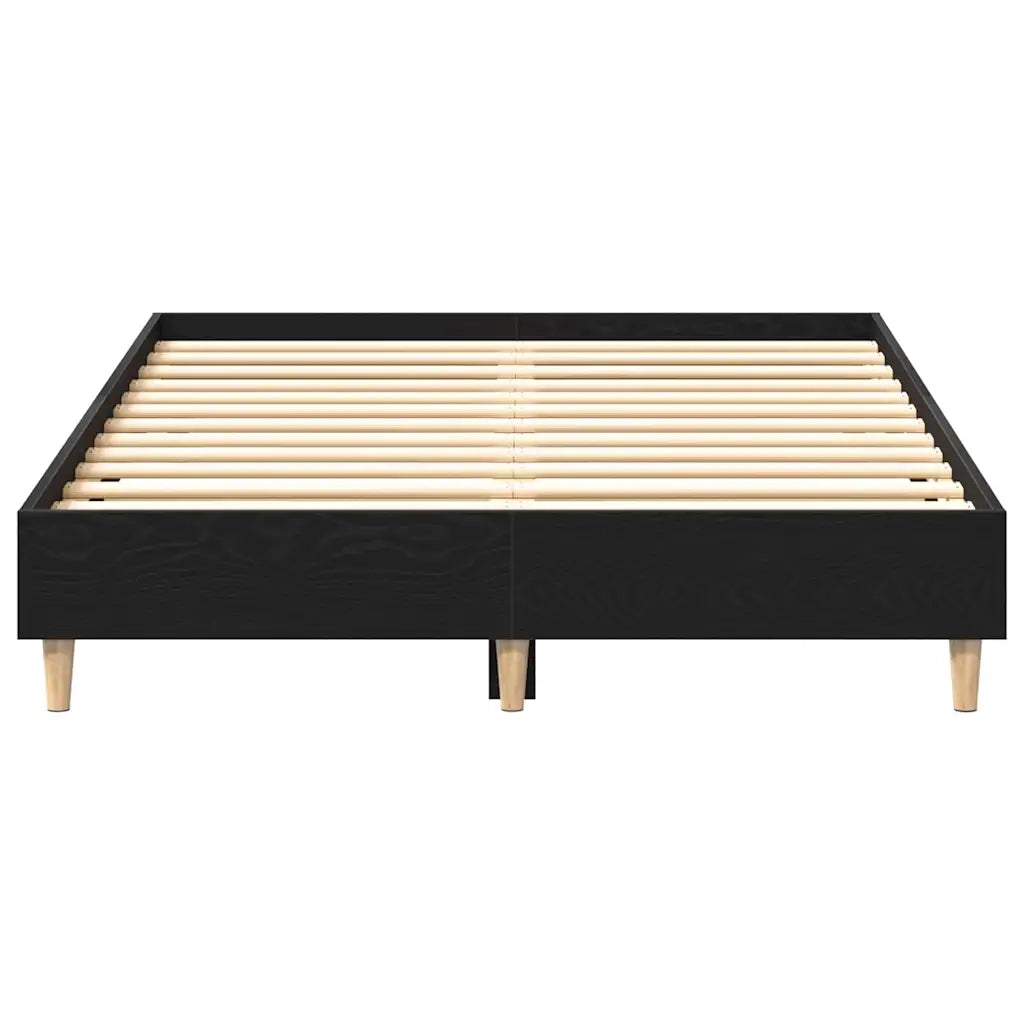 Struttura del letto Rovere Nero 193 x 143 x 25 cm 862853