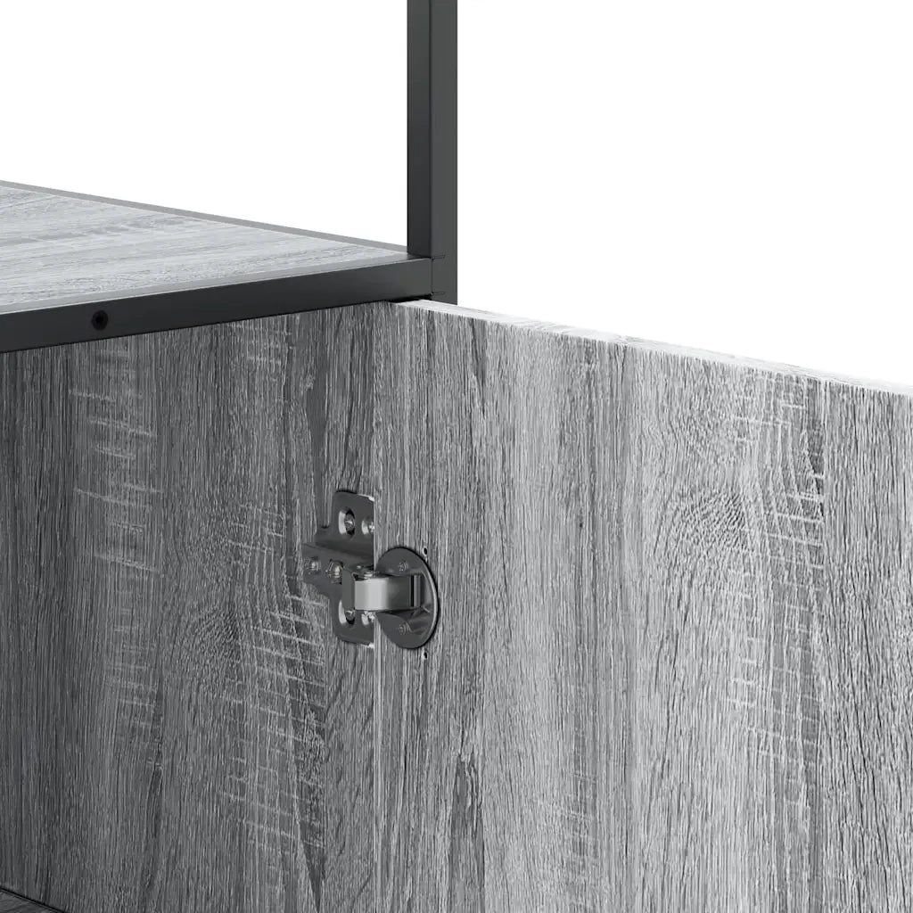 Credenza-Buffet-Armadio da cucina Grigio Sonoma 35,5x35x139 cm Legno Multistrato Metallo 245798