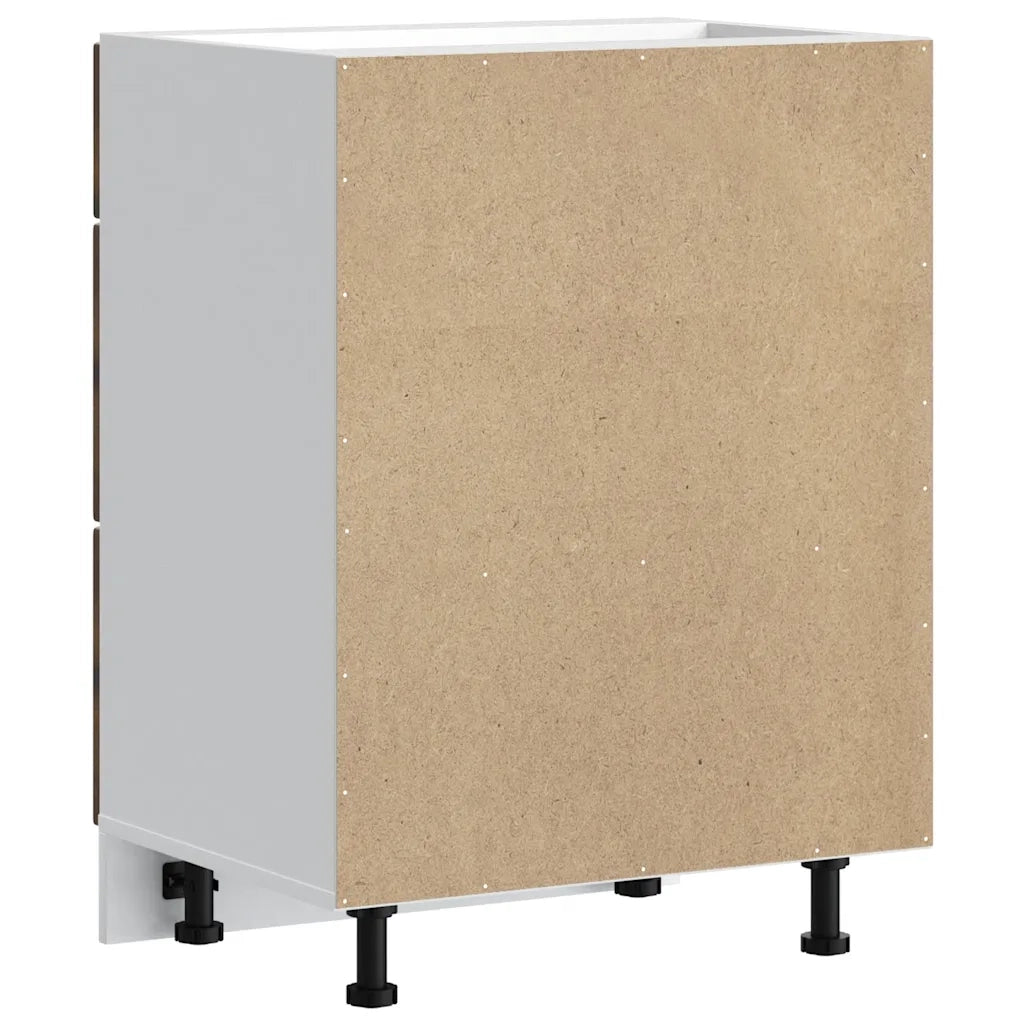 Base da Cucina Kalmar Rovere Fumo in Legno Multistrato 854284