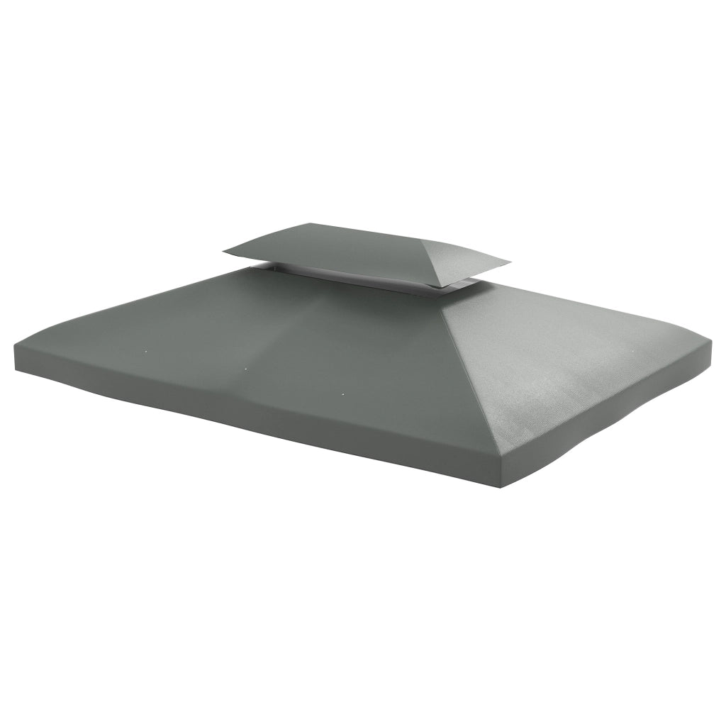 Copertura per Gazebo 2 Livelli ¨C Zephmum ¨C Poliestere 4x3 m Grigio Scuro