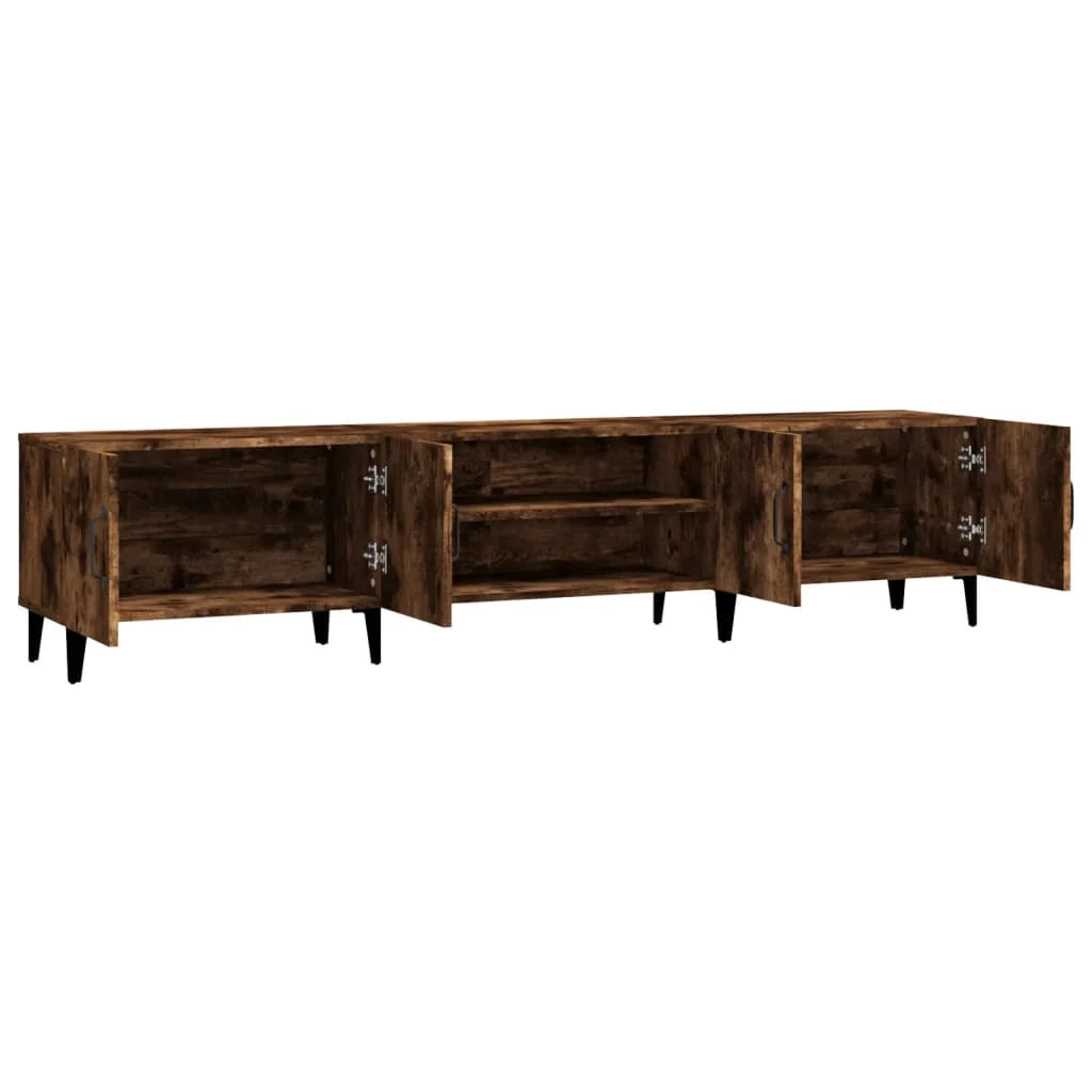 Mobile TV multimediale mensola TV credenza TV sala da pranzo soggiorno camera da letto rovere affumicato 180 x 31,5 x 40 cm legno ingegnerizzato marrone 02_0027358