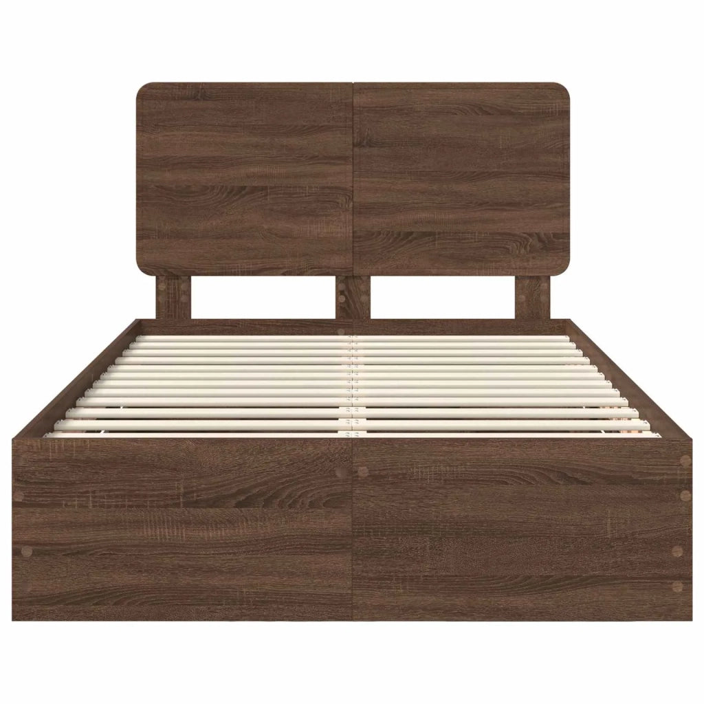 Struttura del letto con cassetto Rovere Marrone 120 x 190 cm 3412622