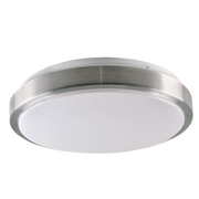 Plafoniera tonda Benedykt argento 33cm 2xE27 Polux