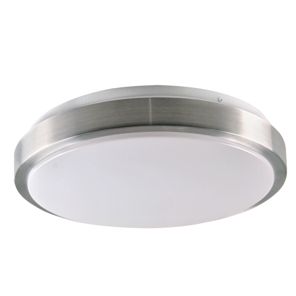 Plafoniera tonda Benedykt argento 33cm 2xE27 Polux
