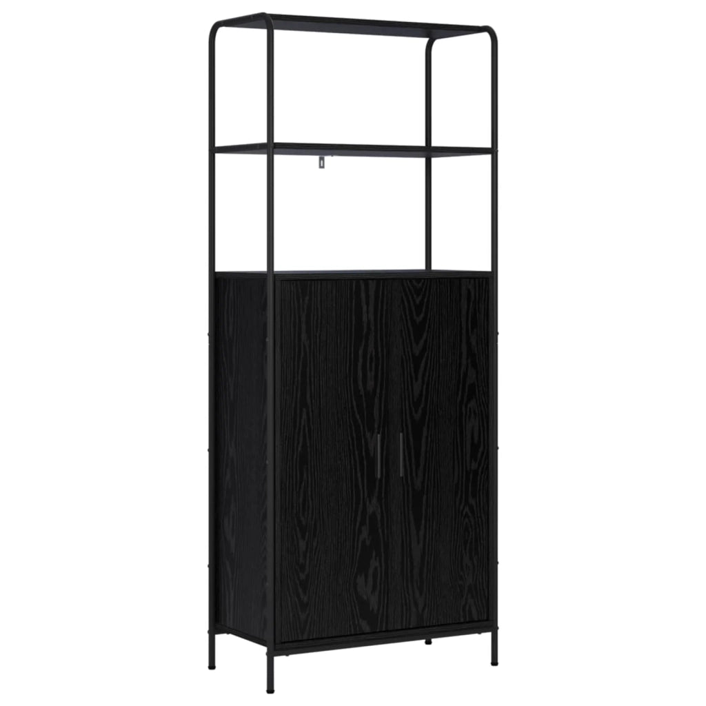 Credenza Rovere Nero 40 x 33 x 161 cm Legno ingegnerizzato 8013872