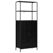 Credenza Rovere Nero 40 x 33 x 161 cm Legno ingegnerizzato 8013872