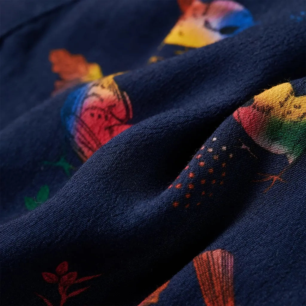 Abito da Bambina a Maniche Lunghe Blu Marino 128 CFW8723562