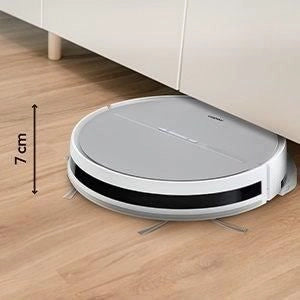 MEDION E35 - Robot Aspirapolvere - Potenza di aspirazione 2000Pa - Navigazione giroscopica - 2 spazzole laterali e Sensore a muro