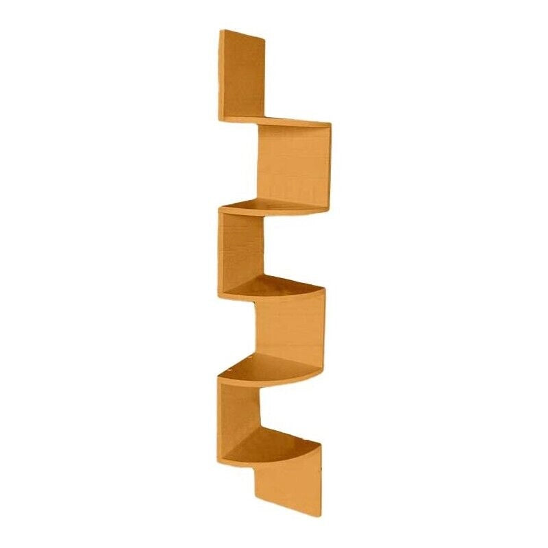 MAURY'S MENSOLA ANGOLARE IN LEGNO CON 4 RIPIANI 19X19X123 CM COLORE ARANCIONE