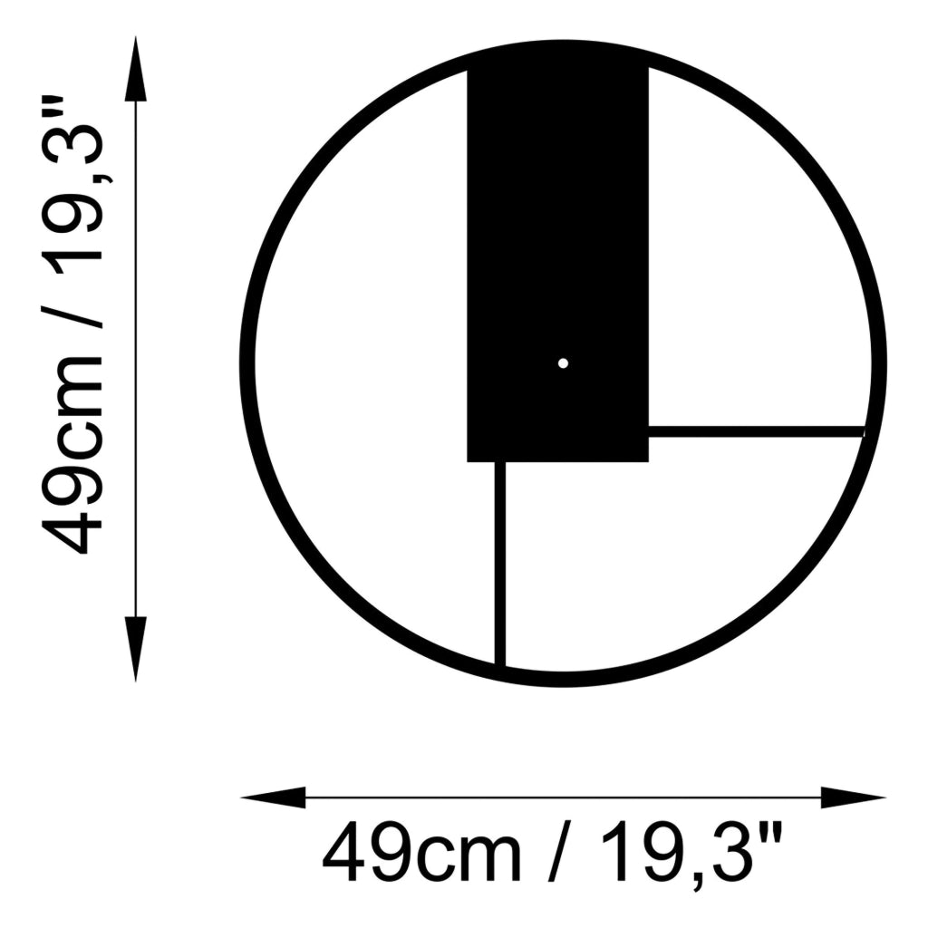 Mopalila, Quadro Materiale Struttura in Metallo, 49x49h cm Nero