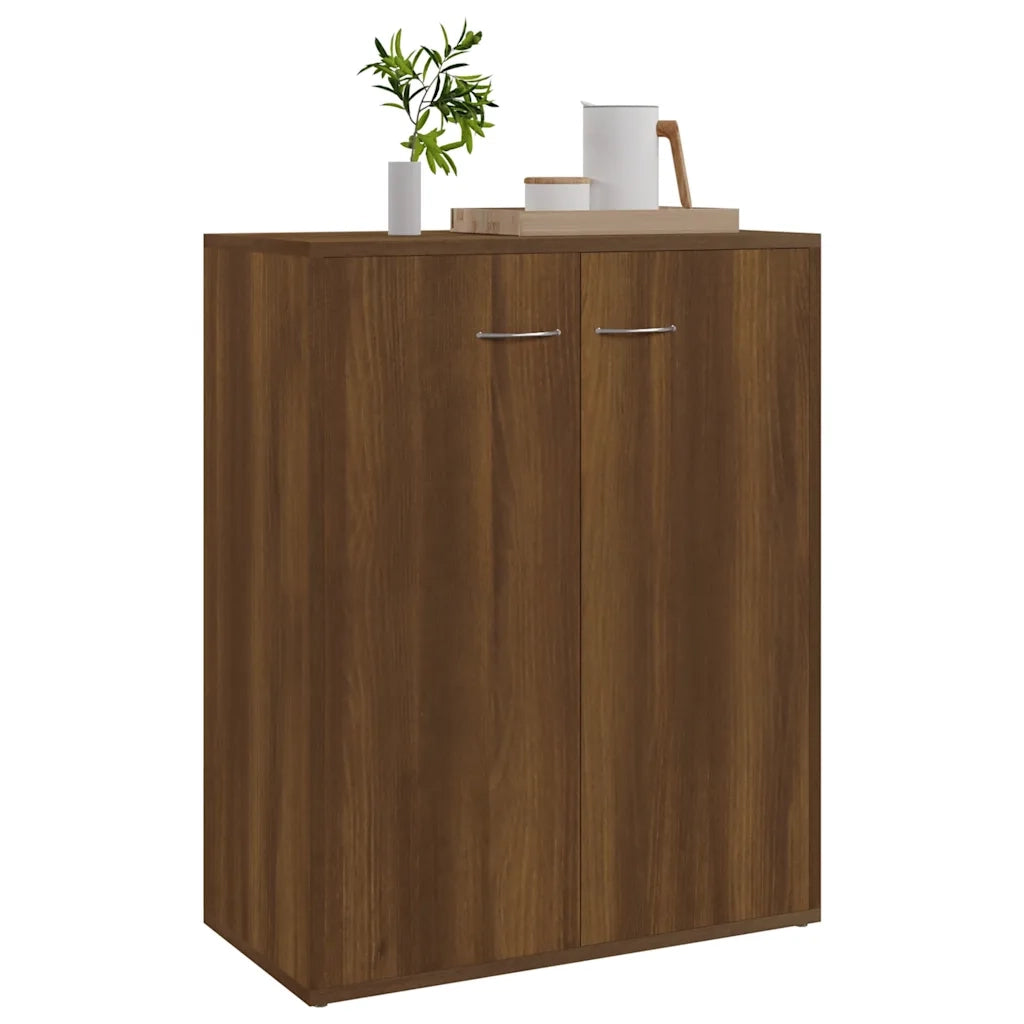 Credenza Rovere Marrone 60x30x75 cm in Legno Multistrato 815380
