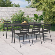 Set da Pranzo da Giardino 7 pz in Acciaio Antracite 3187993