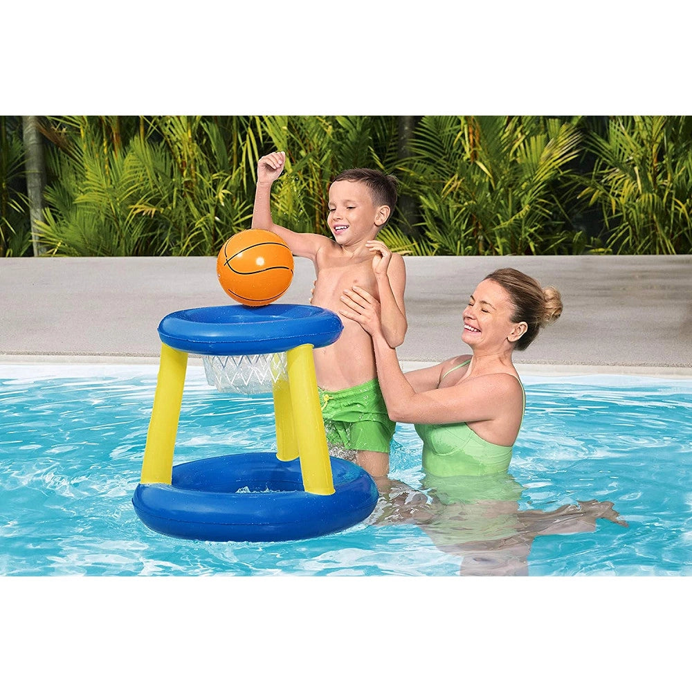 Trade Shop - Canestro Da Basket Gioco Gonfiabile Per Bambini Splash 'n' Hoop 61cm Palla 52418 -