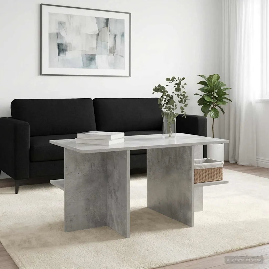Tavolino da salotto Grigio Cemento 87 x 50 x 45 cm 8001058