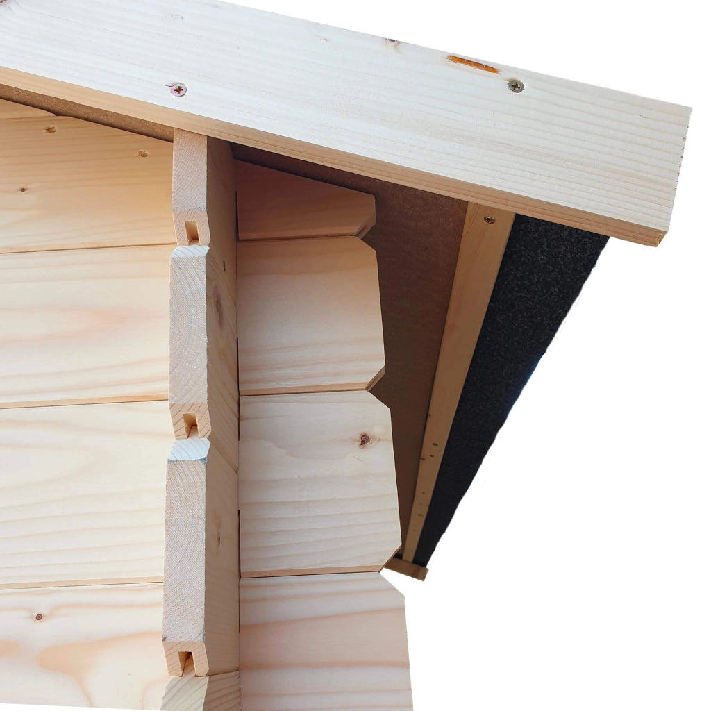 Casetta Box da Giardino per Attrezzi 94x64 cm con Porta Singola Cieca in Legno Naturale