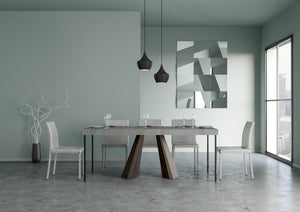 Consolle Allungabile 90-196x40x77 cm in Nobilitato Grigio