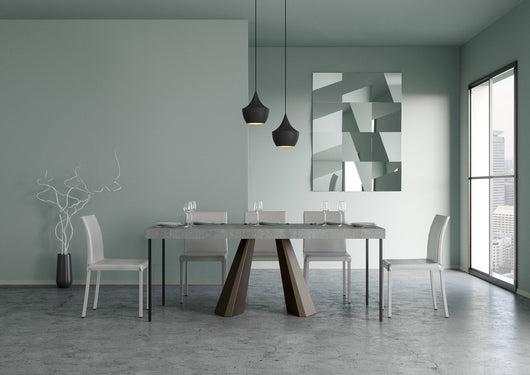 Consolle Allungabile 90-196x40x77 cm in Nobilitato Grigio