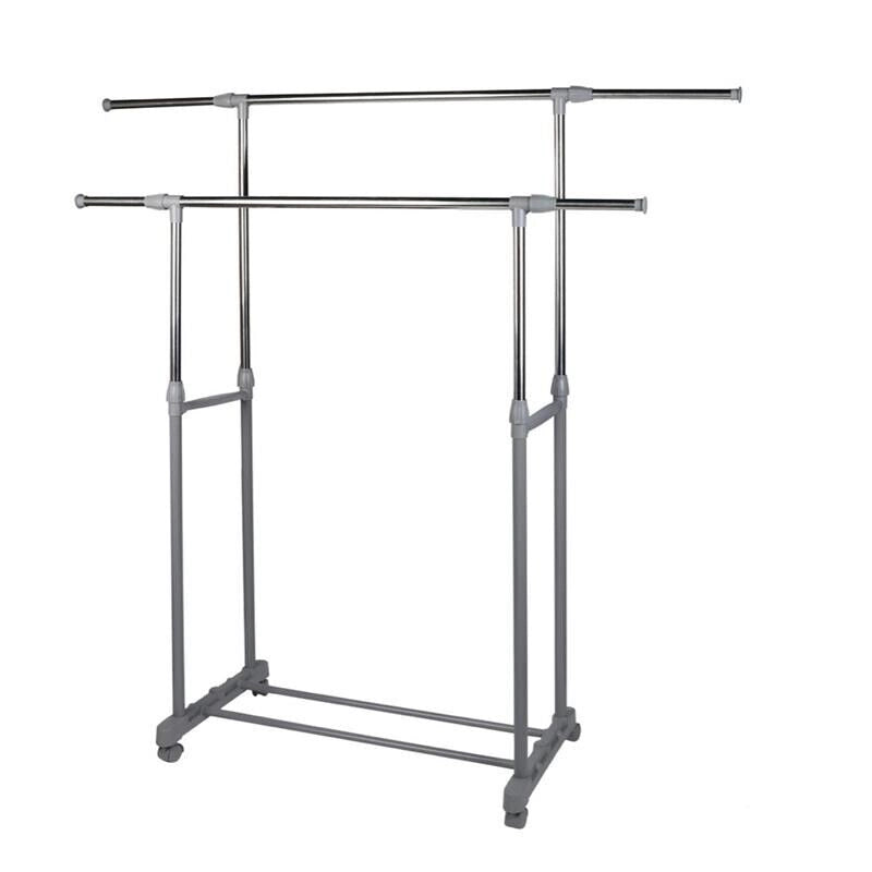 MAURY'S STORAGE APPENDIABITI DOPPIO ESTENSIBILE CON RUOTE IN COLORE SILVER