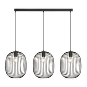 Lampadario a sospensione ONYX 3xE27 nero Emibig 120cm
