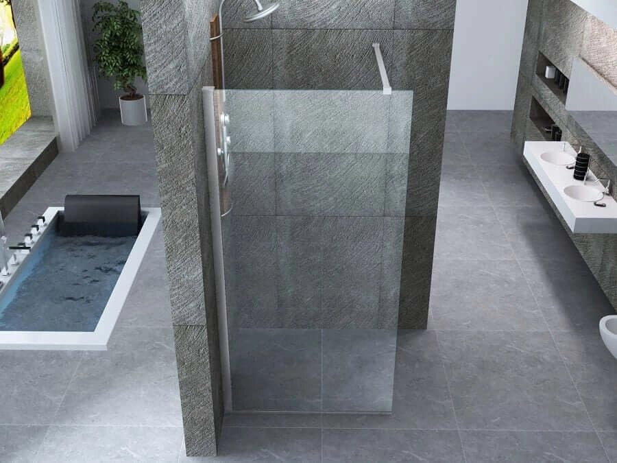 Parete Doccia Walk-In Trasparente 8mm H195cm - 120 cm