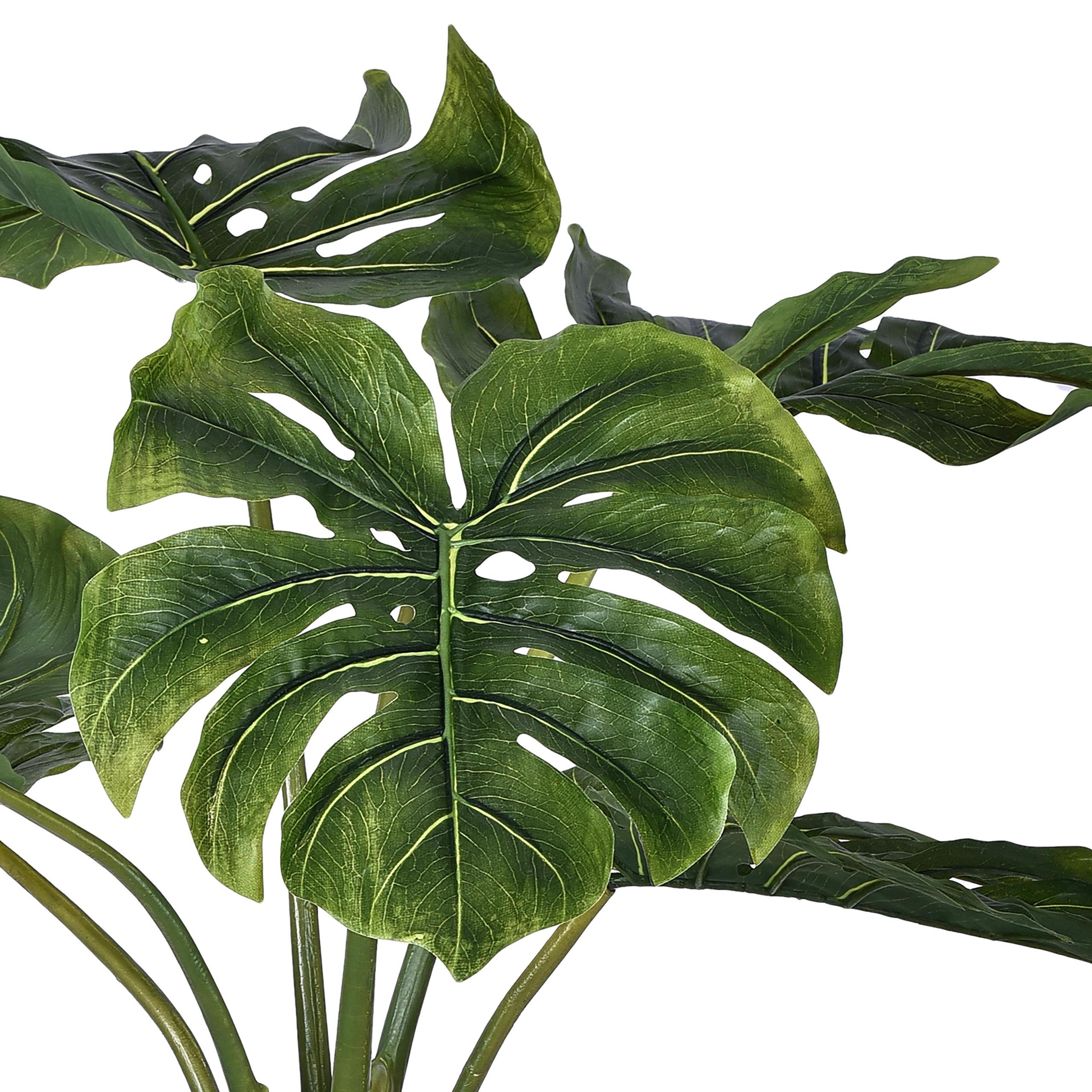 Monstera Artificiale con Vaso Altezza 110 cm Verde