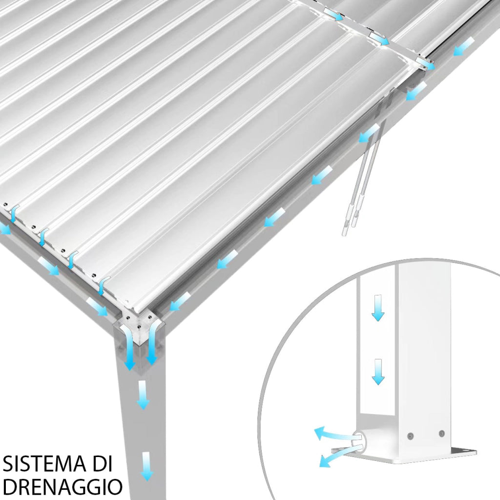 Pergola bioclimatica in alluminio - TONY